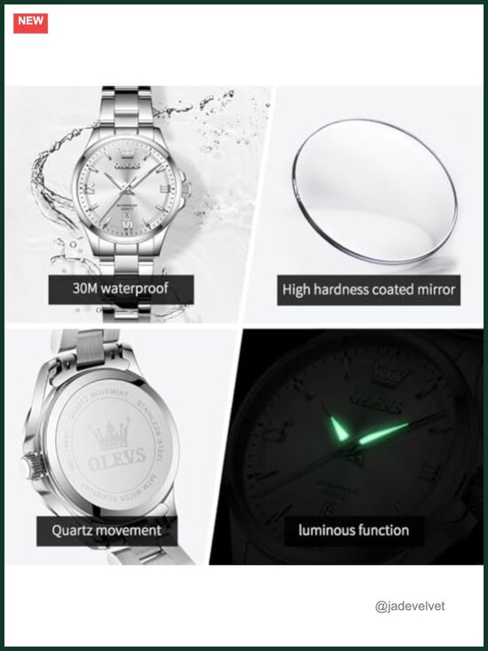 Luxury Dainty Quartz Wrist Watch Stainless Steel Waterproof main image 5